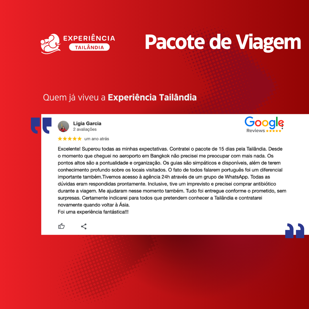 Ilustração Viagem para Tailândia com Guia em Português: o que esperar de uma agência 5 estrelas