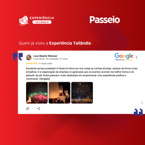 Depoimento sobre o Festival das Lanternas com organização e apoio em português