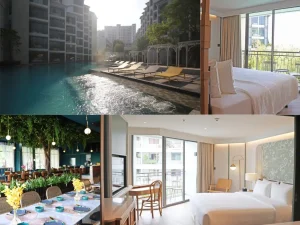 Piscina com vista para o rio no The Quarter Chao Phraya, próximo ao ICONSIAM. Bangkok: Onde se hospedar em 2025 | Guia Completo com Hotéis e Regiões.