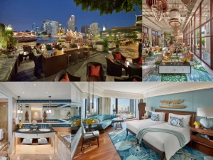 Sala de jantar elegante com vista para o rio no Mandarin Oriental Bangkok. Bangkok: Onde se hospedar em 2025 | Guia Completo com Hotéis e Regiões.