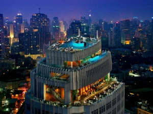 Vista panorâmica de Bangkok a partir do Octave Rooftop Lounge.