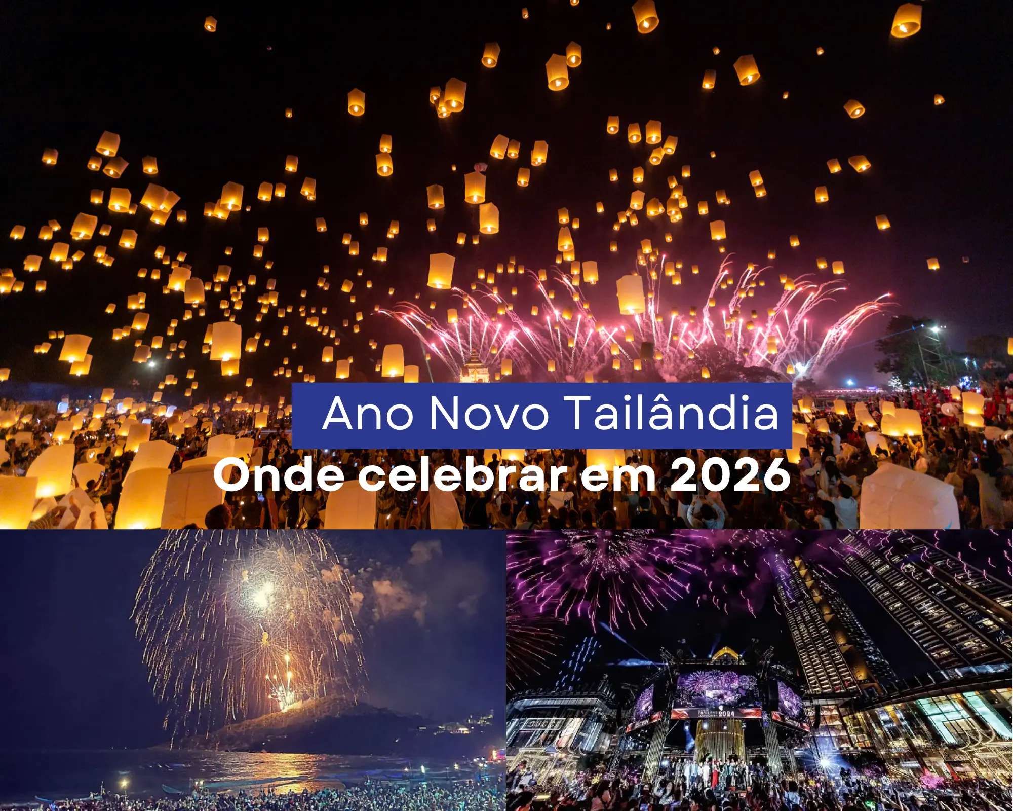 Ilustração Ano Novo na Tailândia 2026: veja onde comemorar em Bangkok, Chiang Mai e nas praias