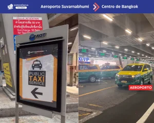 Táxi oficial (Taxi Meter): Suvarnabhumi Airport (BKK) > Centro de Bangkok