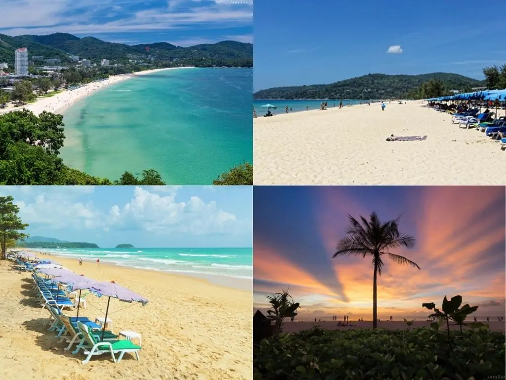 Karon Beach com faixa de areia ampla e estrutura turística – As melhores praias da Tailândia em 2025