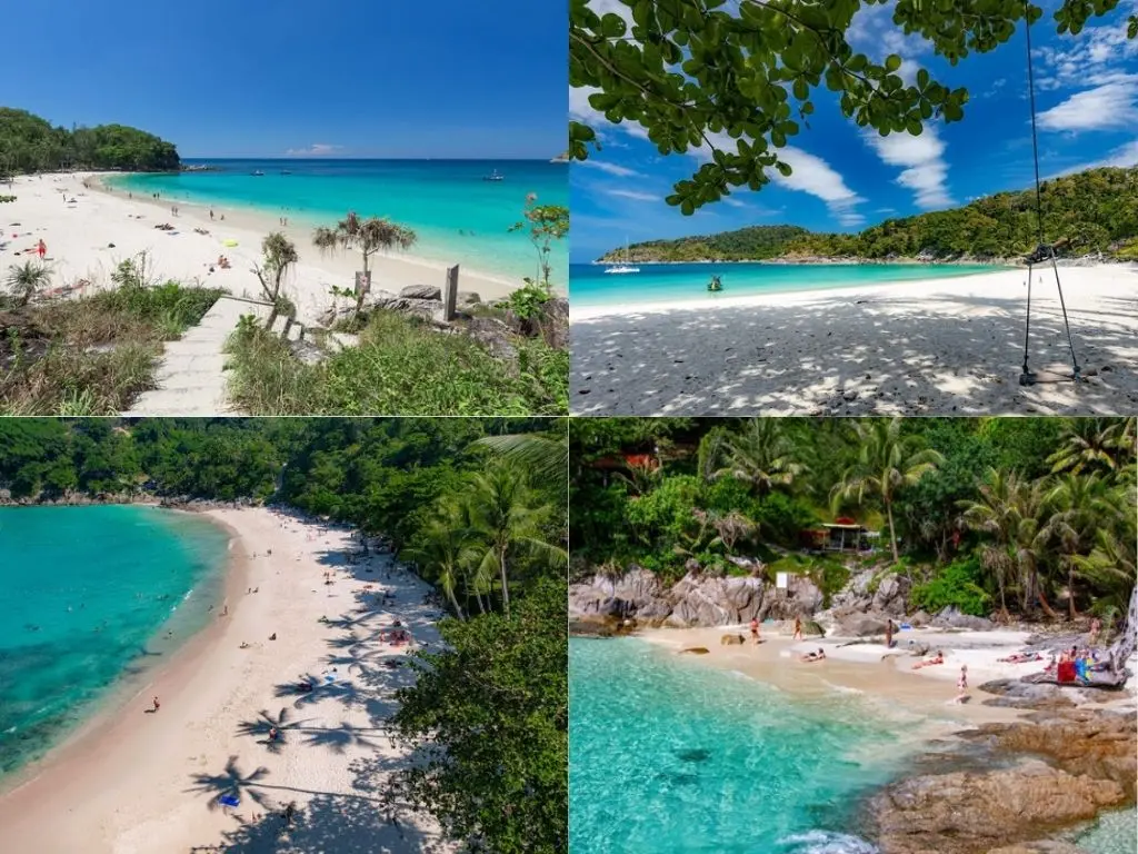 Freedom Beach em Phuket com águas calmas e vegetação ao redor – As melhores praias da Tailândia em 2025