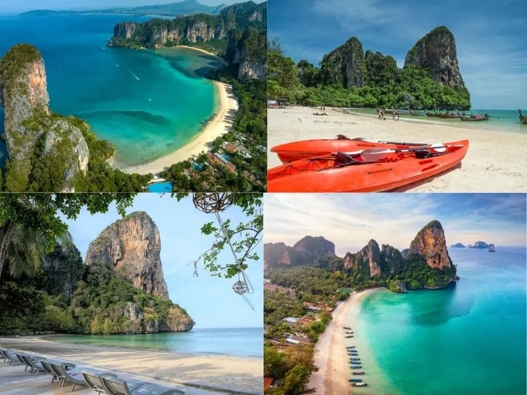 Praia de Railay cercada por falésias calcárias – As melhores praias da Tailândia em 2025