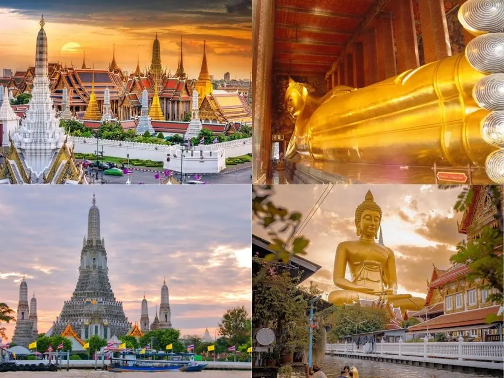 Templos mais importantes de Bangkok como Grand Palace, Wat Pho, Wat Arun e Wat Paknam. O que fazer no final de semana em Bangkok em 2025: este guia.