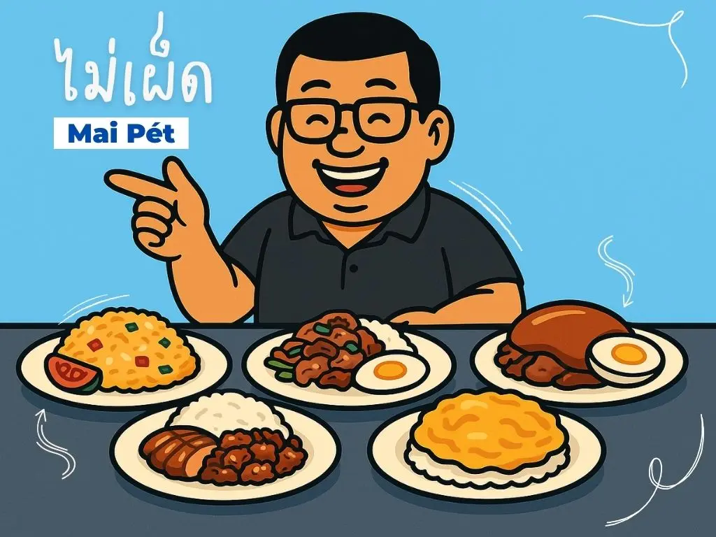 Ilustração Comer de boa na Tailândia (sem pimenta!)