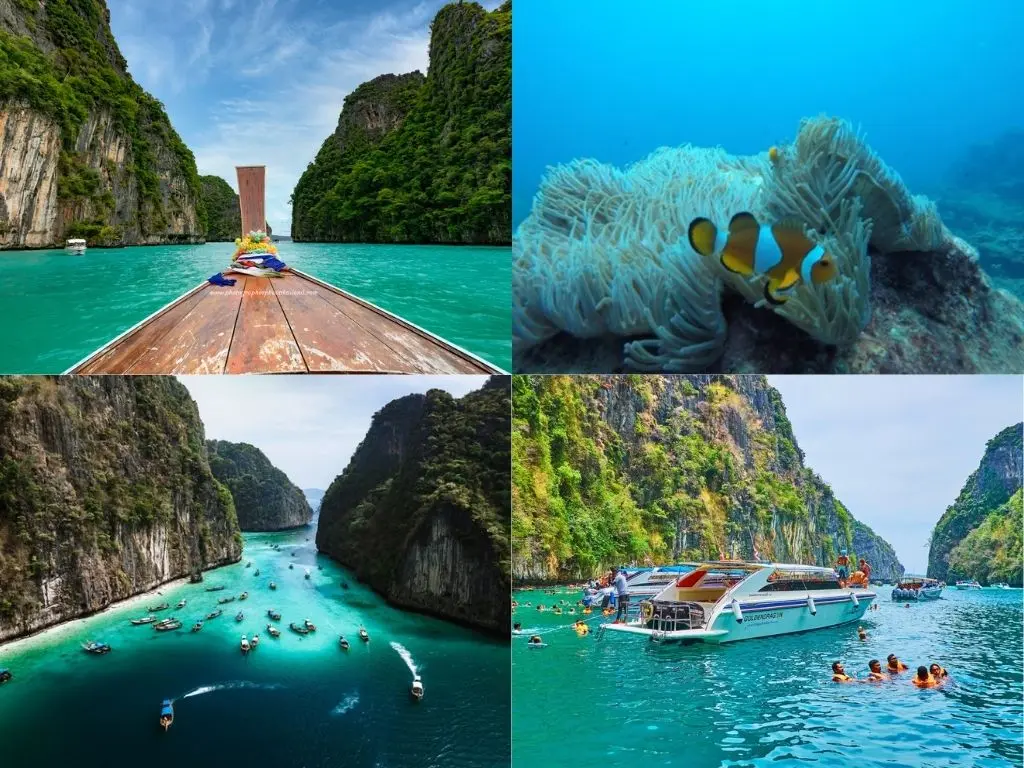 Família aproveitando passeio de long tail em Phi Phi. O que fazer em Phi Phi. Passeios em Phi Phi.