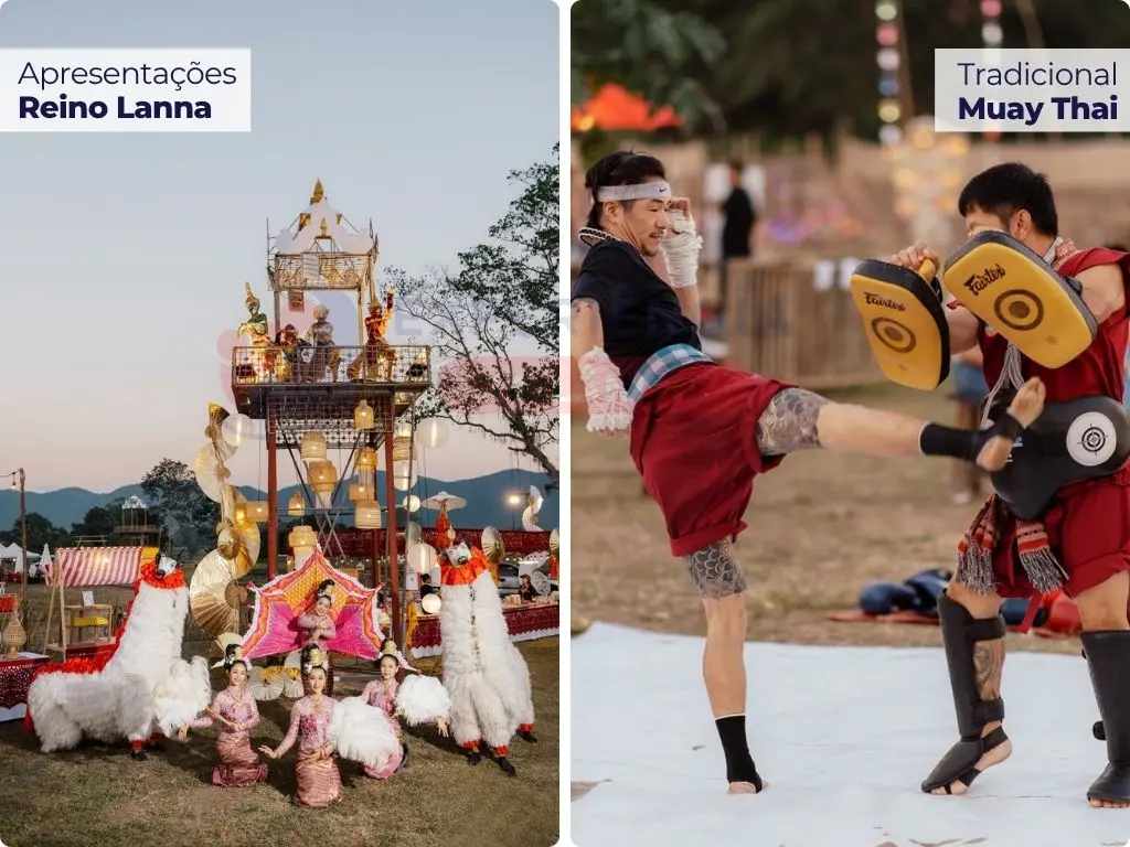 Réveillon na Tailândia: apresentacoes culturais tradicionais.