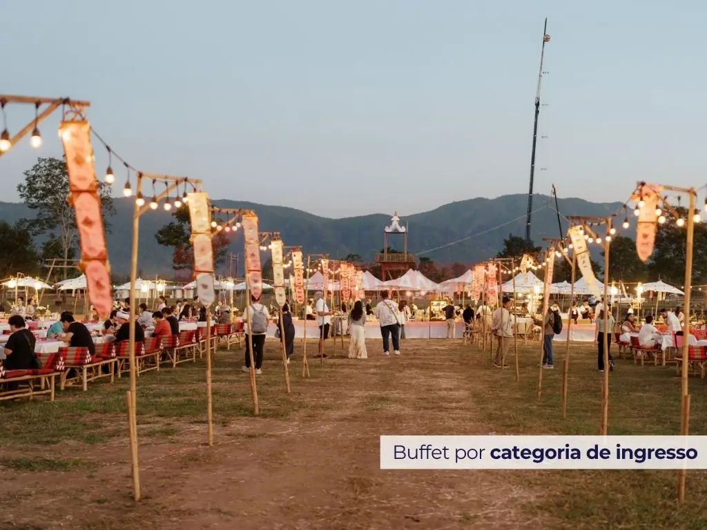 Réveillon na Tailândia: buffet da festa de reveillon.