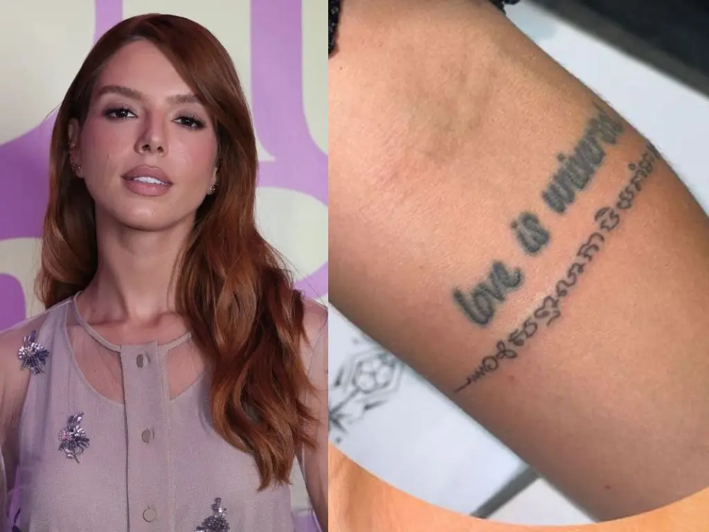 Sak Yant: a tatuagem tailandesa que conquistou Angelina Jolie – Giovanna Lancellotti fazendo tatuagem tailandesa de bambu durante viagem à Tailândia