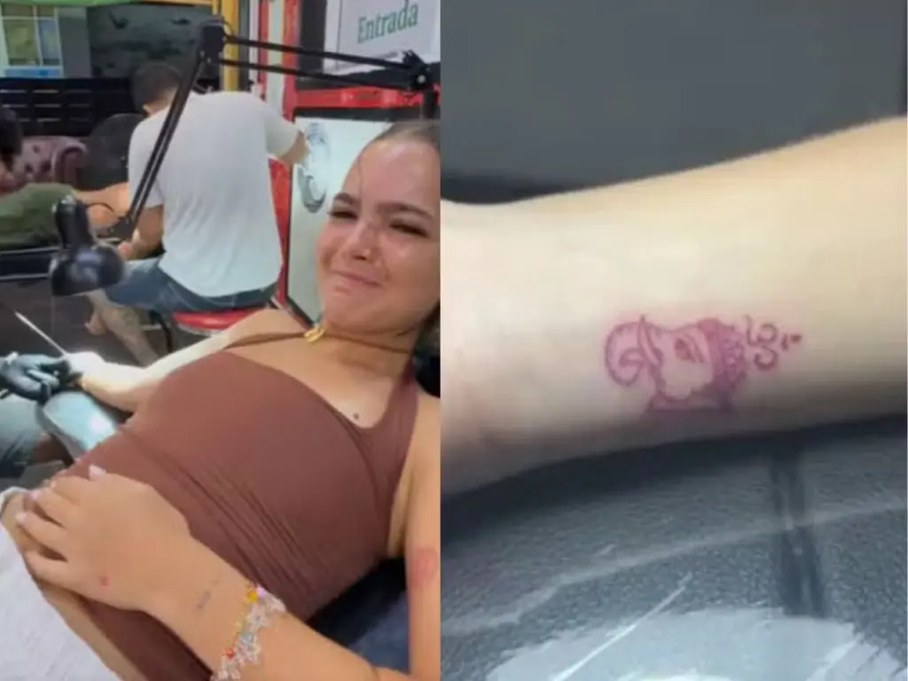 Sak Yant: a tatuagem tailandesa que conquistou Angelina Jolie – Mel Maia mostrando tatuagem tailandesa Sak Yant feita com bambu em Chiang Mai