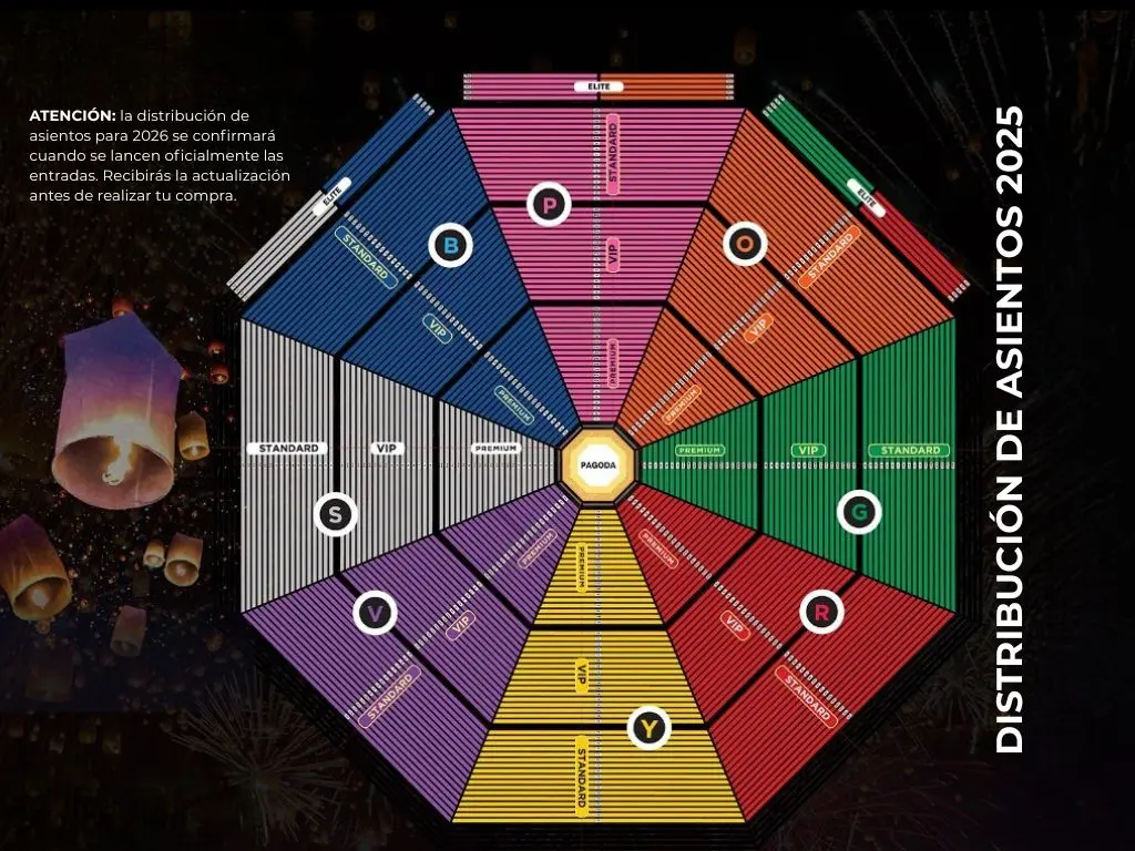 DISTRIBUCIÓN DE ASIENTOS 2025 – Mira dónde se encuentra cada categoría.