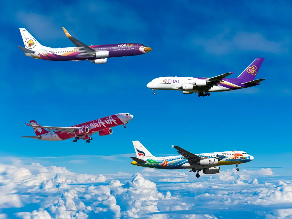 Ilustração Voos Internos na Tailândia em 2026: companhias aéreas, preços e como escolher